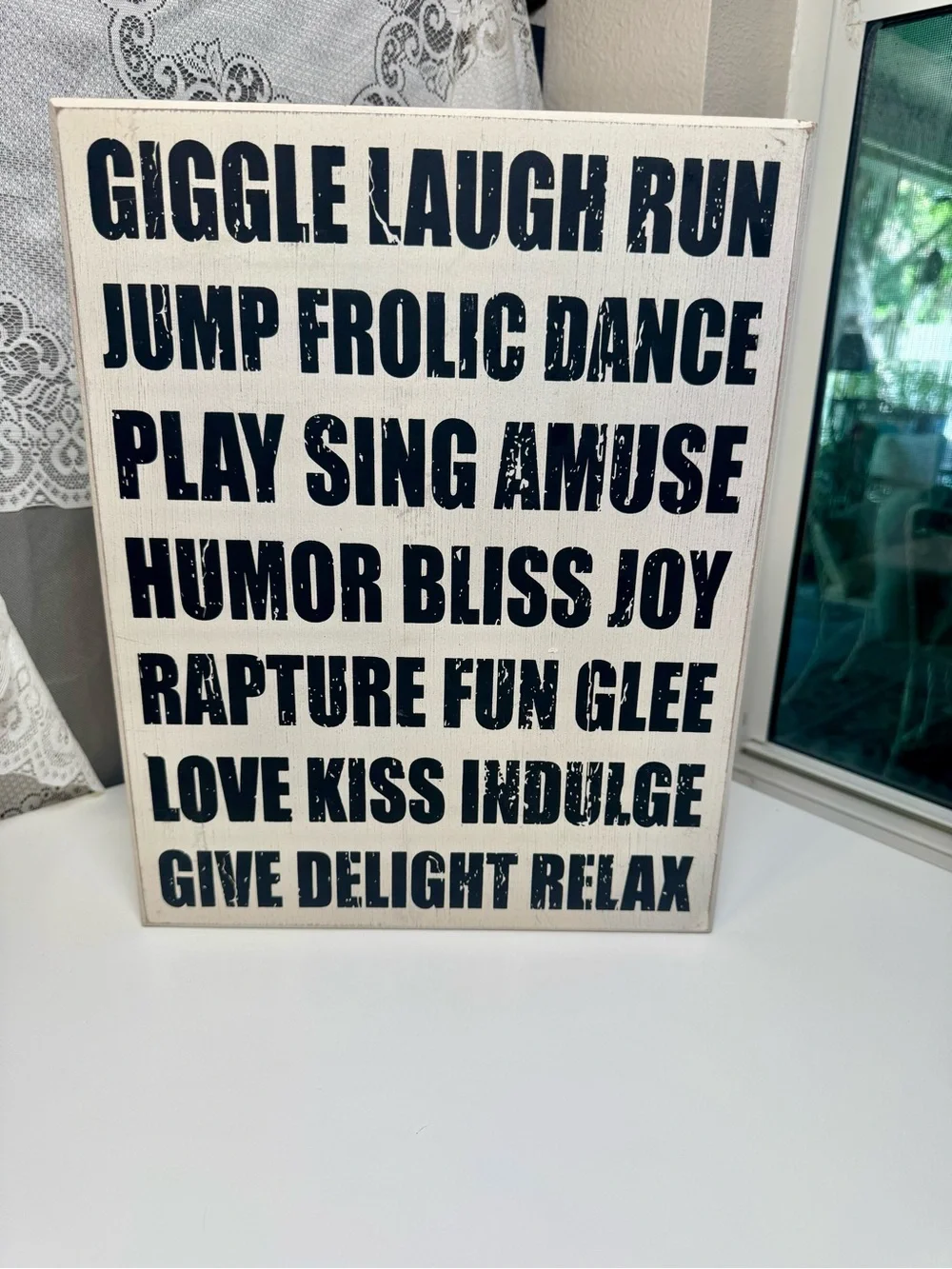 Black and White Wood Inspirational Word Wall Sign. 11”x14”